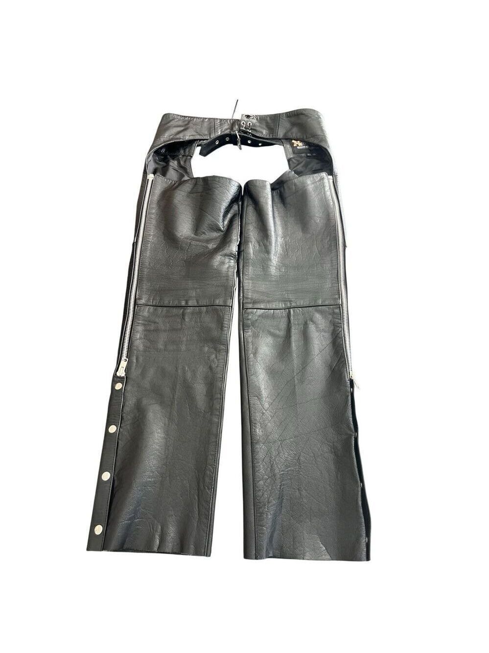 XELEMENT  Leather Motorcycle Chaps Black Size Small size 36